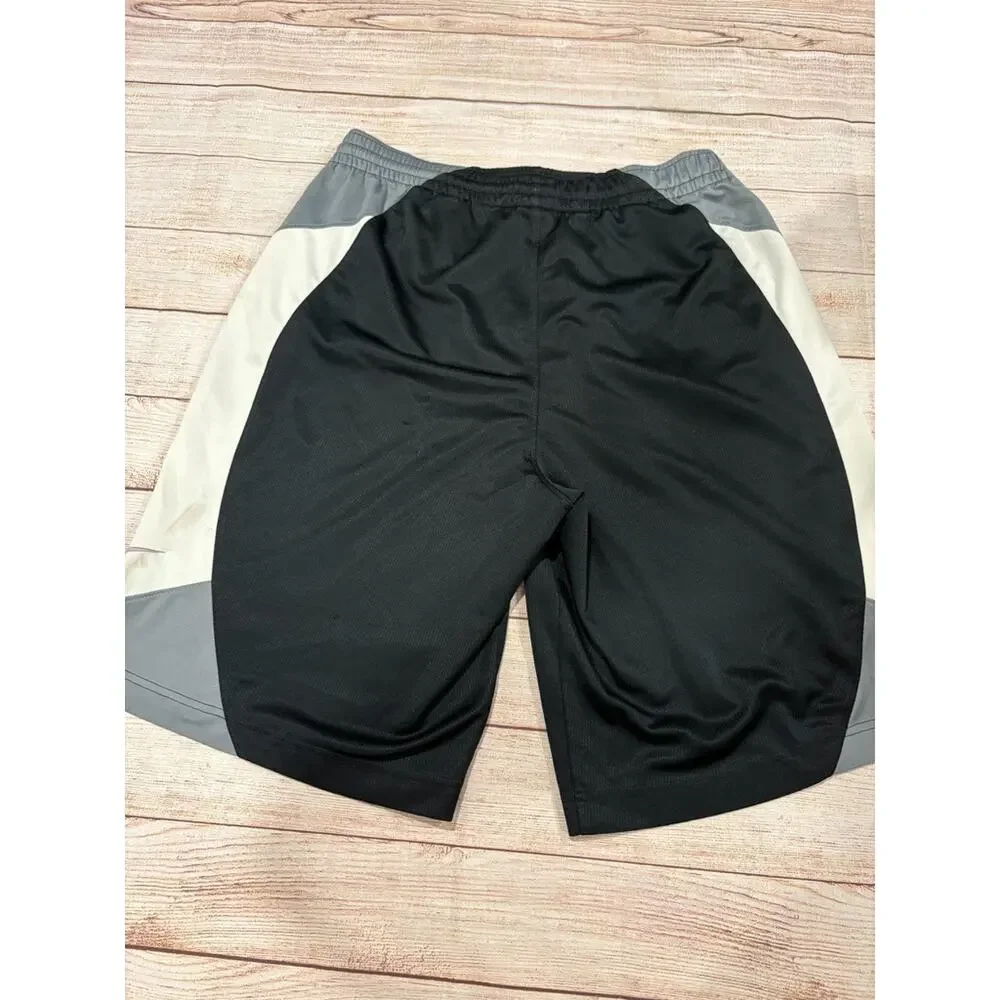 Nike Black/white/gray Athletic Basketball Gym Shorts Men's Large